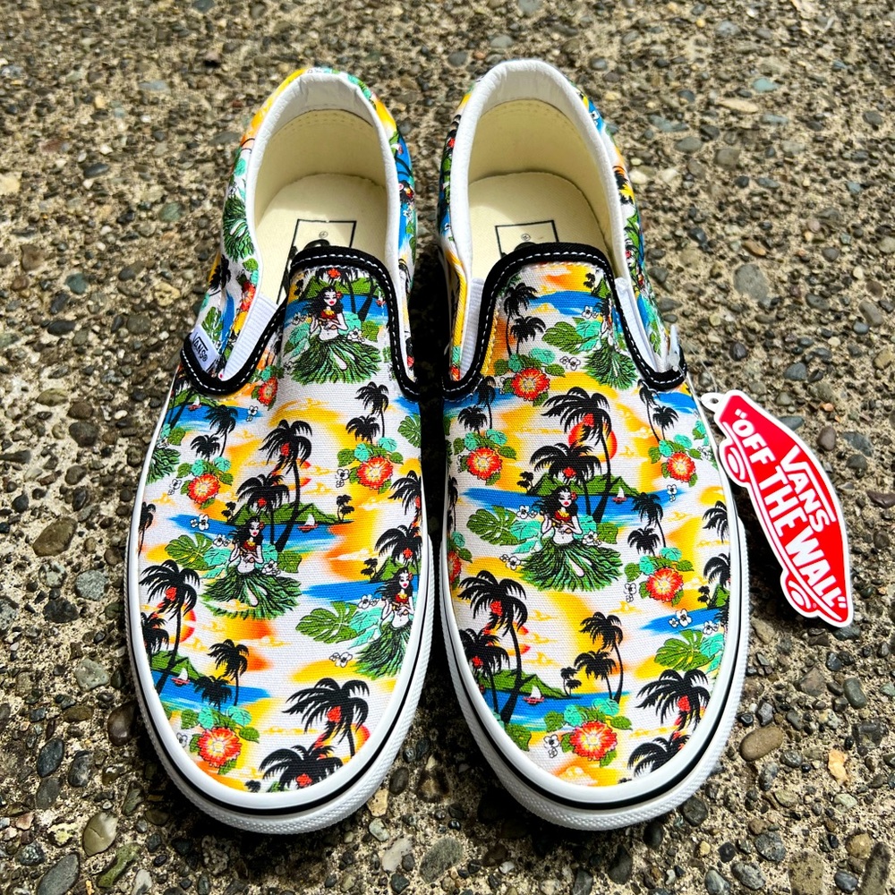 Vans Aloha print Slip-on Shoes M6.5 W8